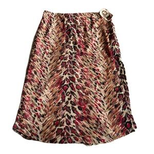 Leopard Print A-Line Skirt NEW XOXO Medium 90s Y2K Animal Print High Slit